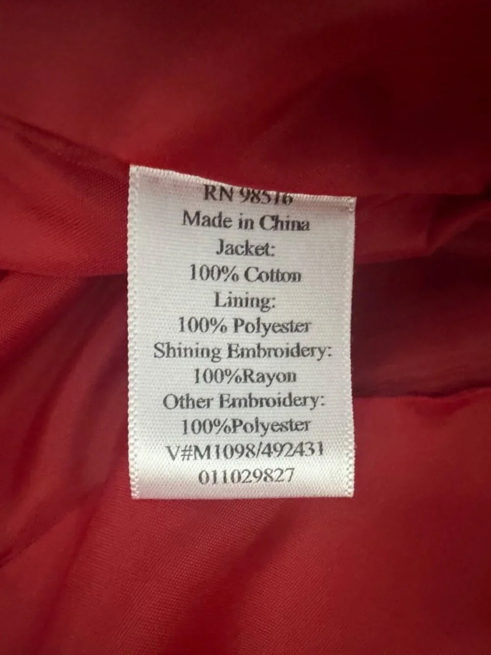 Coldwater Creek Red Jacquard Button Jacket Size 14 Blazer Pockets Coat Holiday